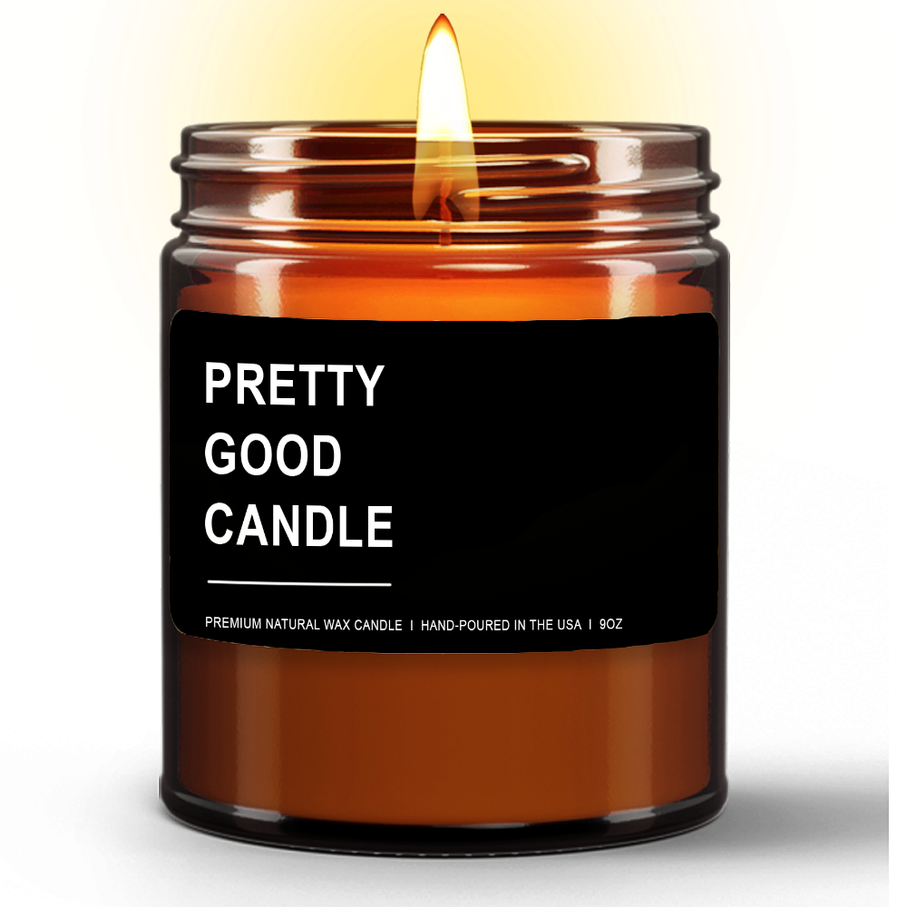Natural Wax Candle in Amber Jar (9oz)