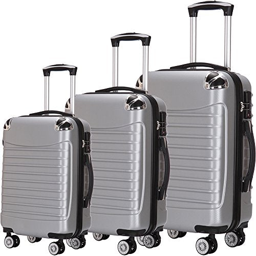 Lightweight Hardside 3 Piece ABS Luggage Set with Spinner Suitcase 20" 24" 28"