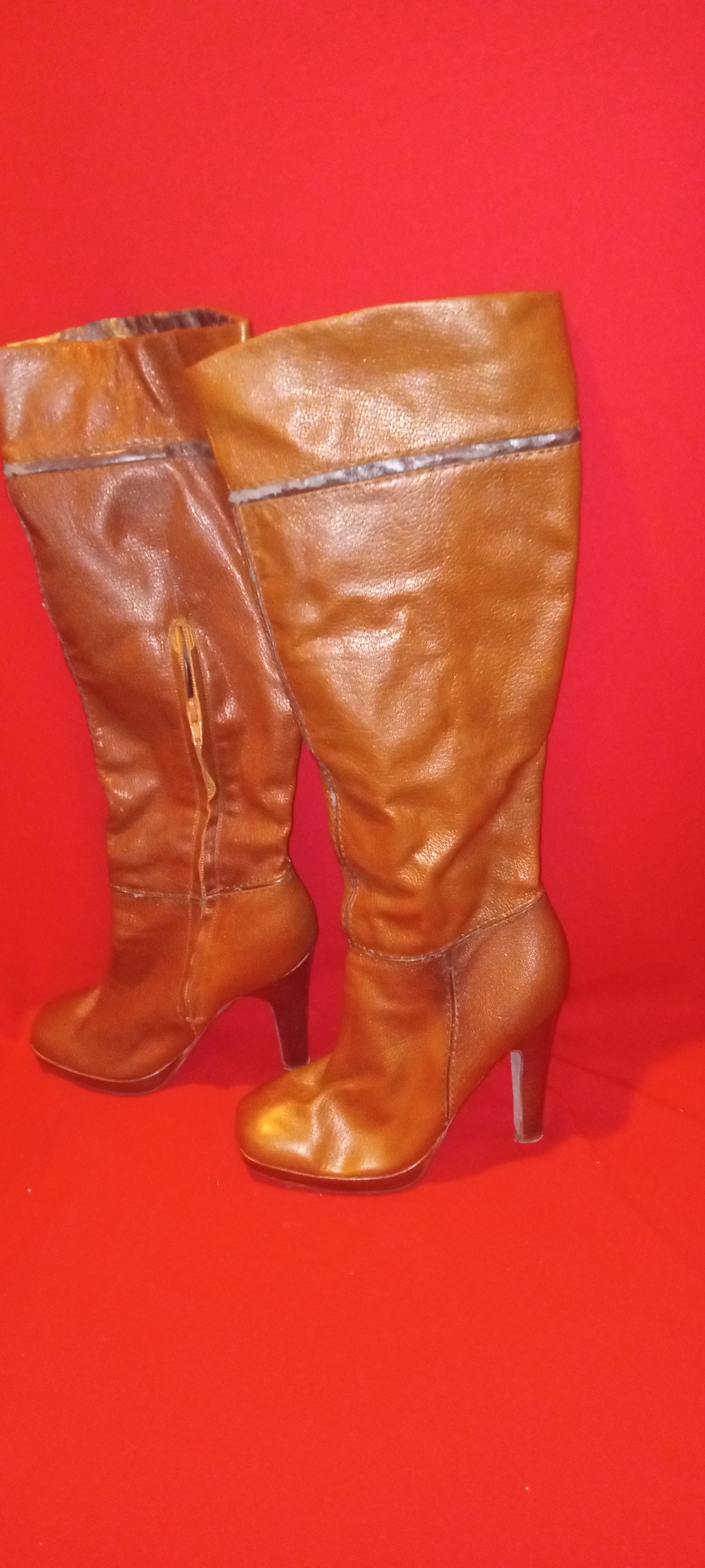 Shoes Boot Long Brown Used
