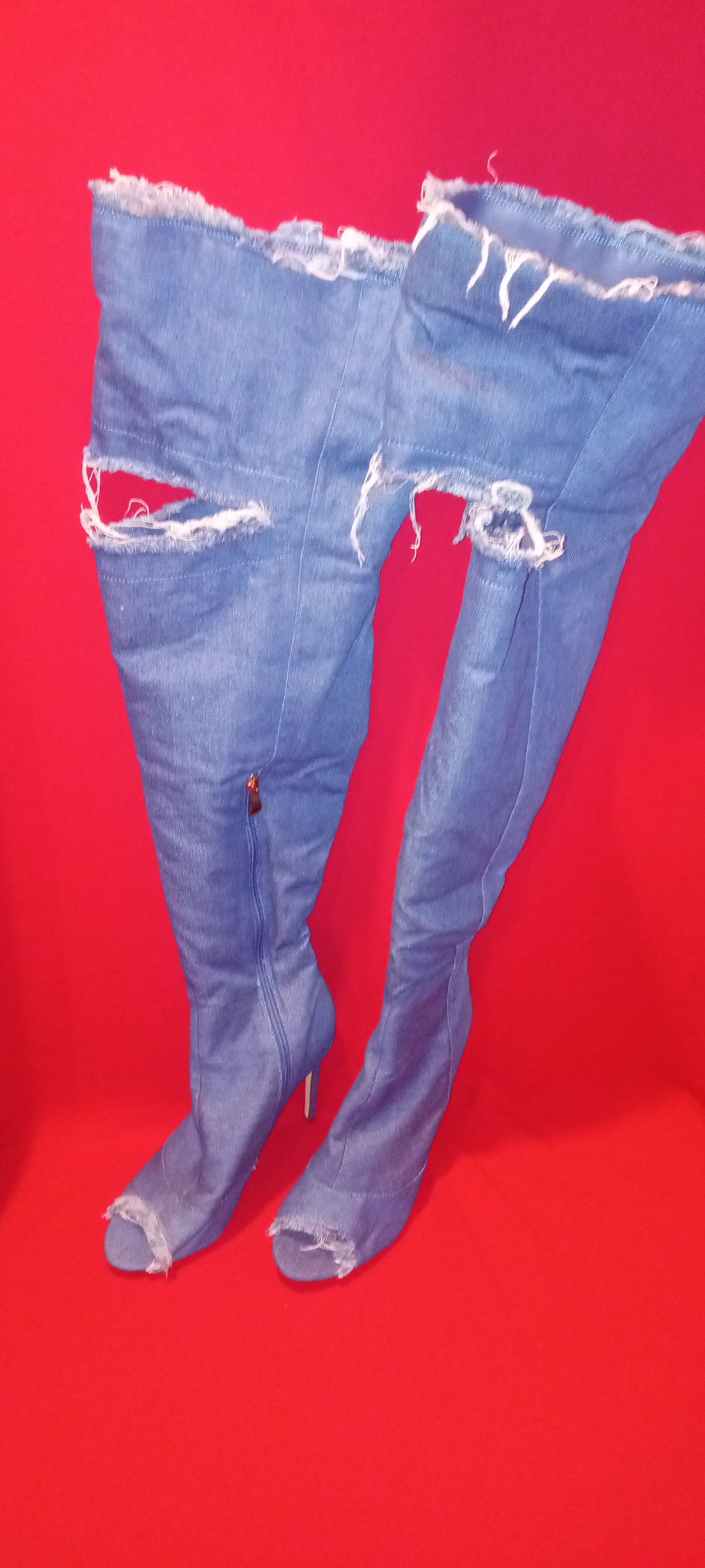 Copy of Shoes Boot Long Jeans Blue Used