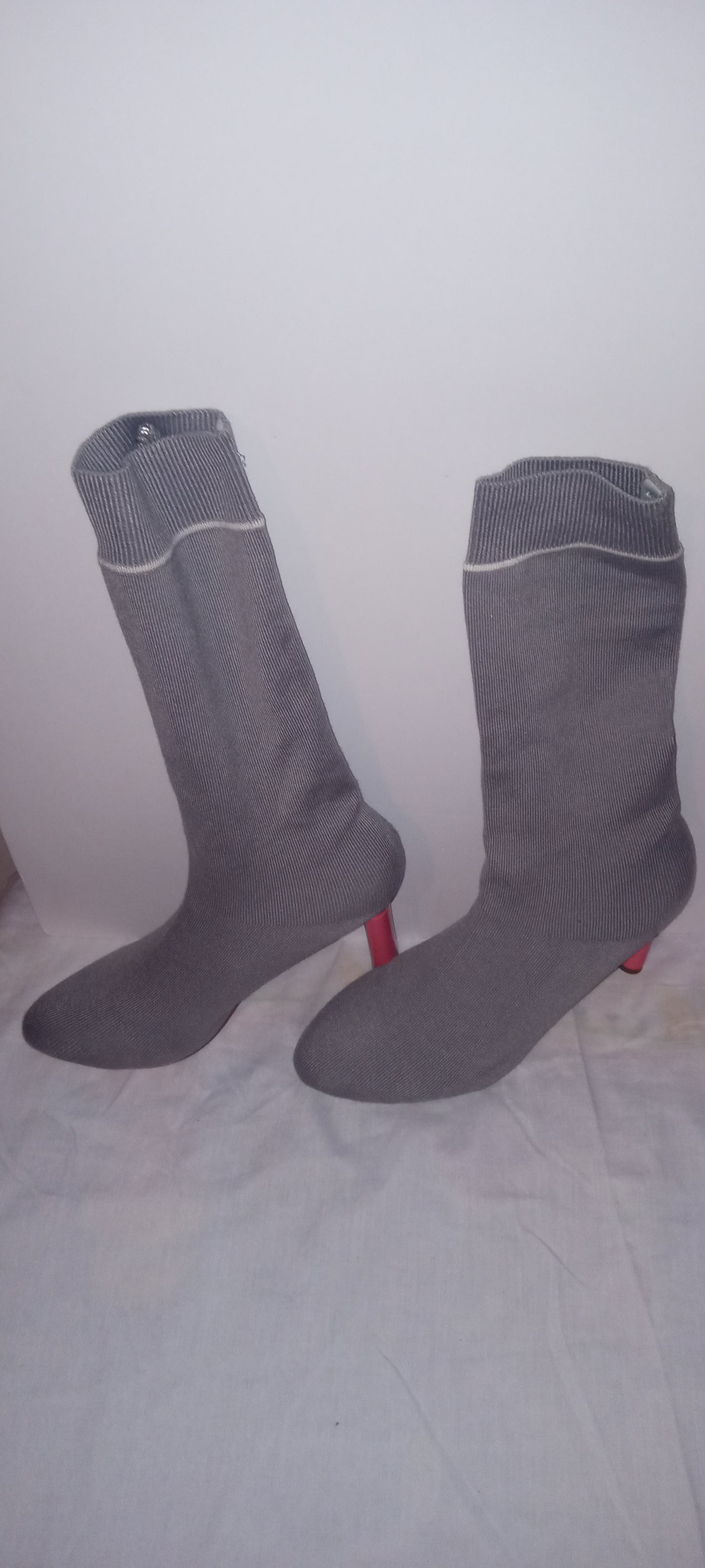 Shoes Woman midsize  Boots Gray Jean Used