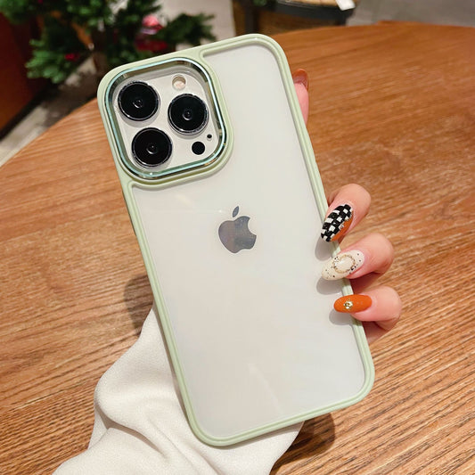 Suitable for iPhone13 Pro Max case apple 12 transparent cover 11 2-in-1 metal lens