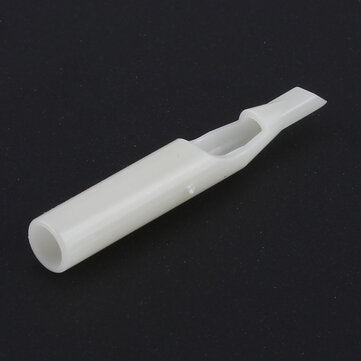 10Pcs Steriled Tattoo Disposable White Plastic Flat Nozzle Tube Tip Mixed Sizes