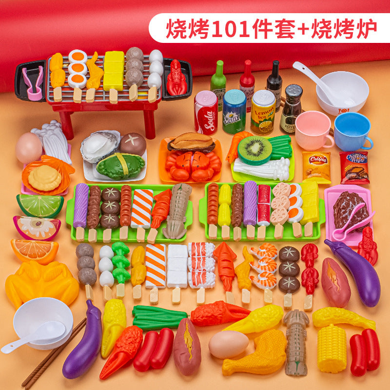 Children's barbecue toy bbq Barbecue set Kitchen barbecue barbecue skewer simulation food barbecue skewer incense