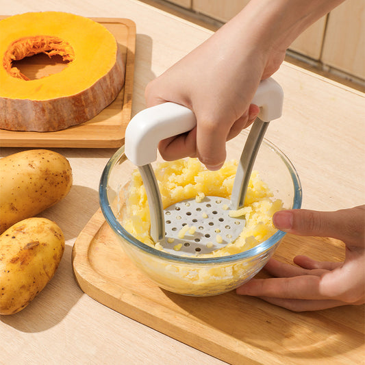 Prensa Manual de barro para patatas, triturador de alimentos complementarios para bebés, prensa ondulada para patatas, utensilio de cocina, artefacto para prensar patatas