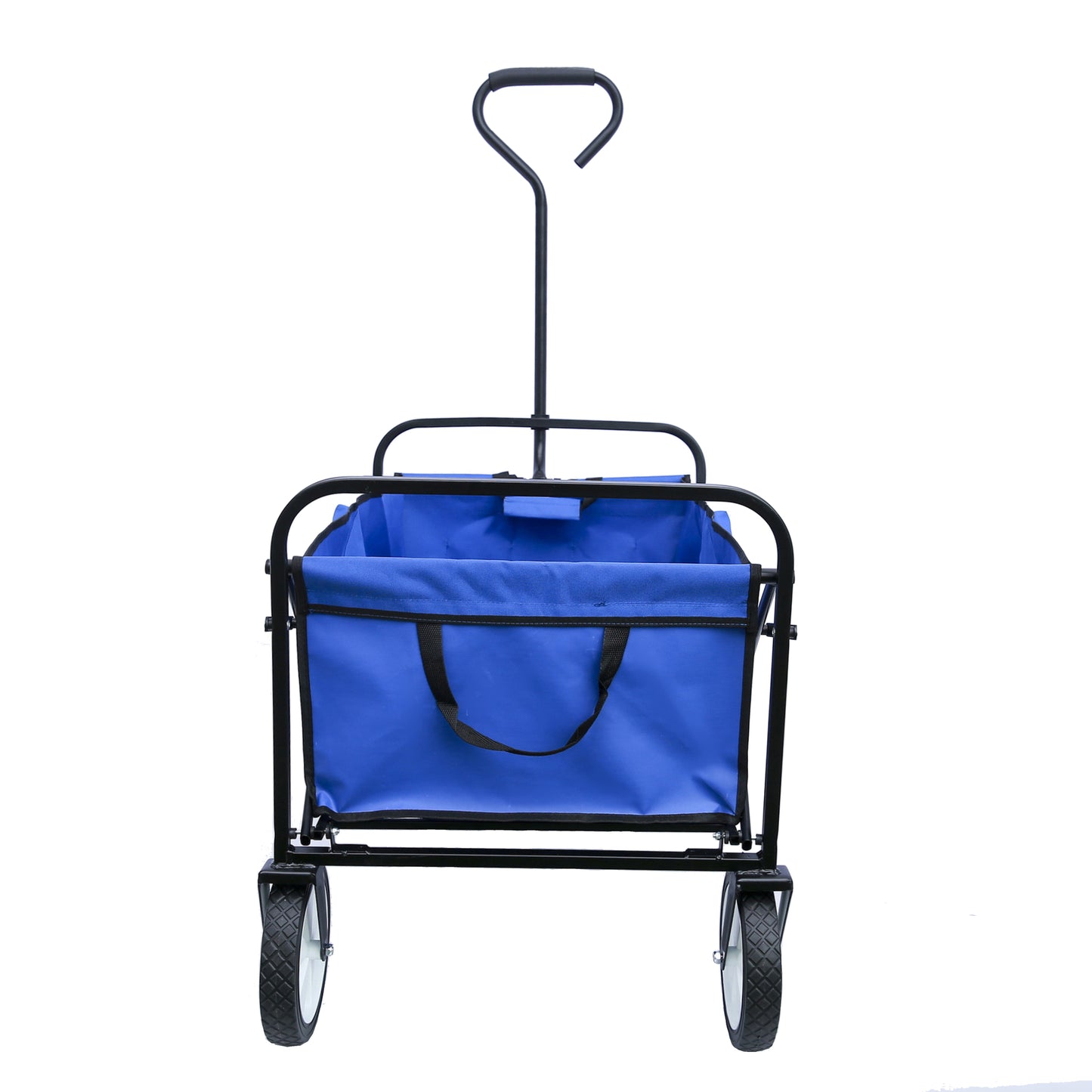 Carro plegable para compras de jardín, carrito de playa (azul)