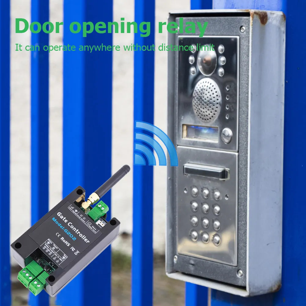 G202 GSM Gate Door Opener 2G Single Relay Switch Mobile Phone Electric Gate Remote Controller Free Call 850/900/1800/1900MHz