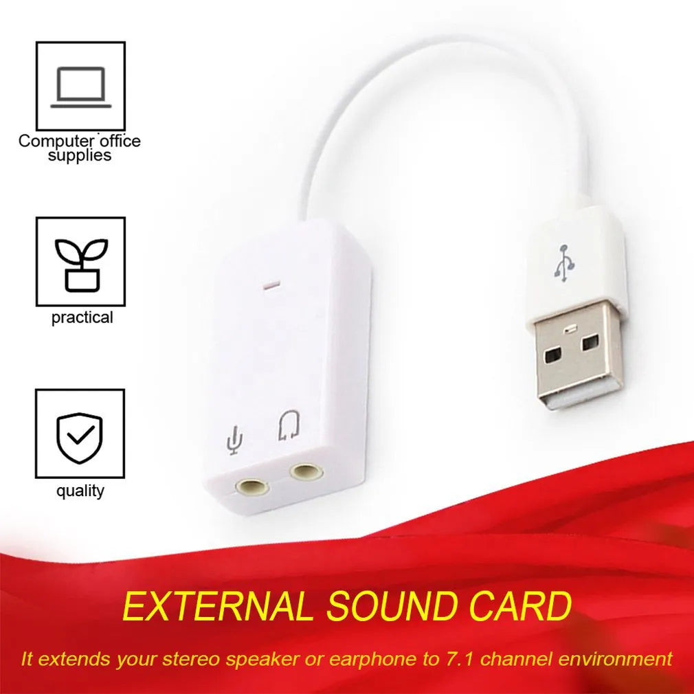 Usb Wired External Drive Free Sound Card Analog 7.1 Channel Desktop Portable External Sound Card Converter Earphone Microphone