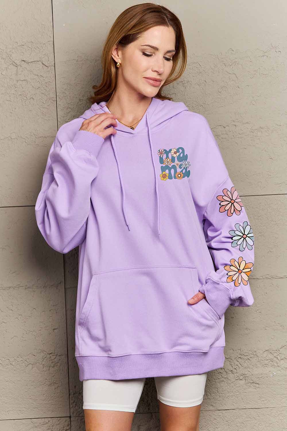 Simply Love Simply Love Full Size MAMA Graphic Dropped Shoulder Hoodie