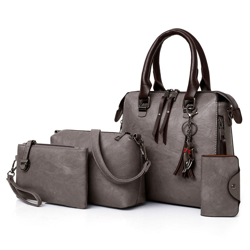 Cross-border fashion bag 2020 women's bag new four-piece set son and mother bag fashion single shoulder slant handbag generation