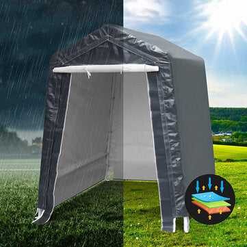 6x8x7 Ft Motorcycle Carport Portable UV Water Proof Cover Storage Sheds Camping Tent Canopy Shelter Garden Patio