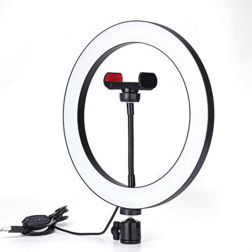10 Inch USB LED Ring Light Adjustable Selfie Fill Light 3300-6500K Dimmable Lamp for Youtube Tik Tok Vlog for Moblie Phone Camera Laptop