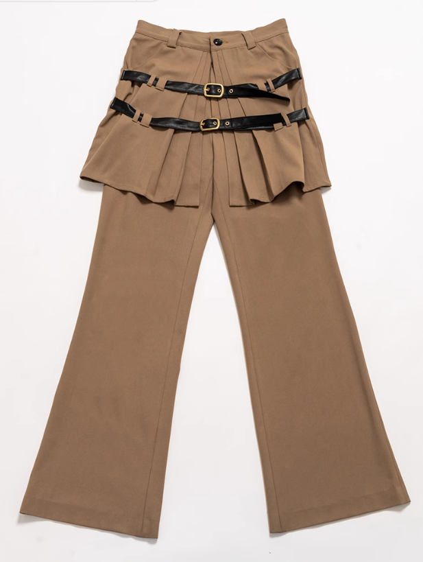 Pleated skirt belt